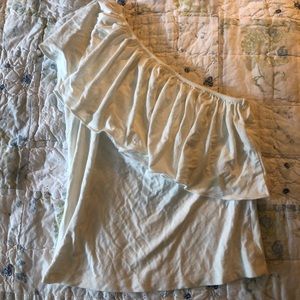 Forever 21 one shoulder white top